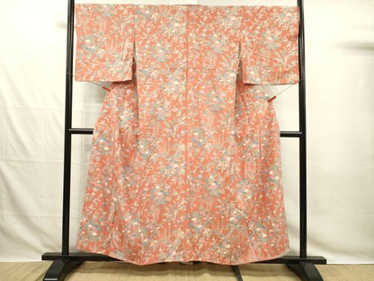 平和屋着物■上質な小紋　花車文　正絹　逸品　DABG7812ya
