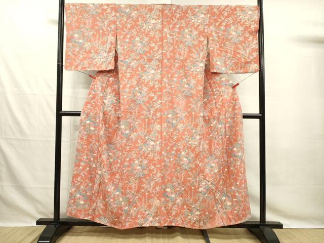 平和屋着物■上質な小紋　花車文　正絹　逸品　DABG7812ya