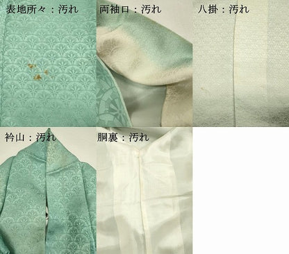 平和屋着物■上質な小紋　片輪車青海波地紋　暈し染め　正絹　逸品　DABG7813ya