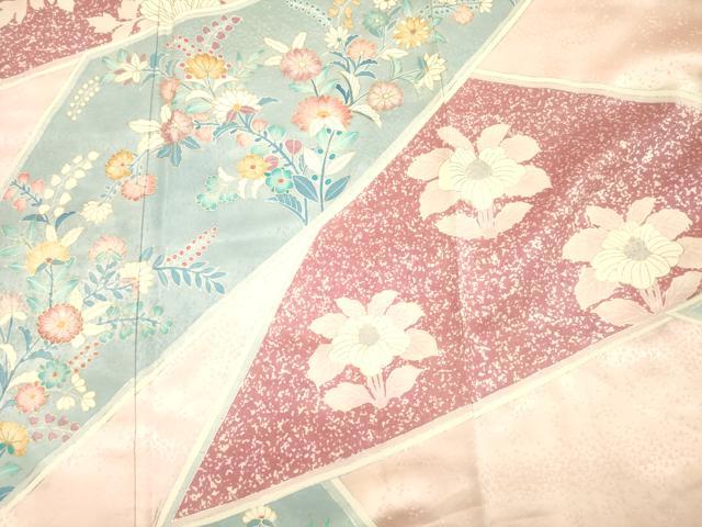 平和屋着物■訪問着　刺繍　草花文　金彩　正絹　逸品　DABG7814ya