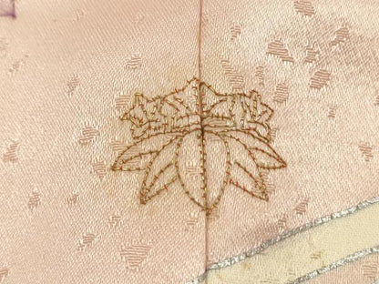 平和屋着物■訪問着　刺繍　草花文　金彩　正絹　逸品　DABG7814ya
