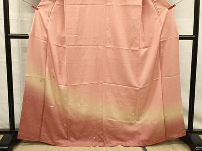 平和屋着物■訪問着　駒刺繍　舞蝶文　暈し染め　金糸　正絹　逸品　DABG7815ya