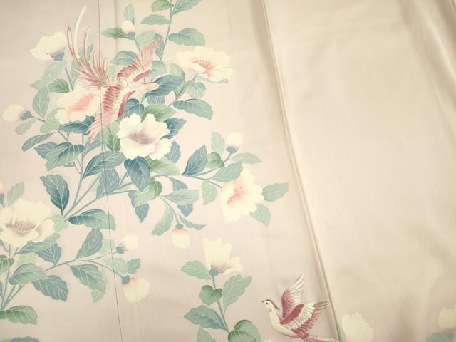 平和屋着物■訪問着　友禅　刺繍　鳳凰花文　金糸　正絹　逸品　DABG7820ya