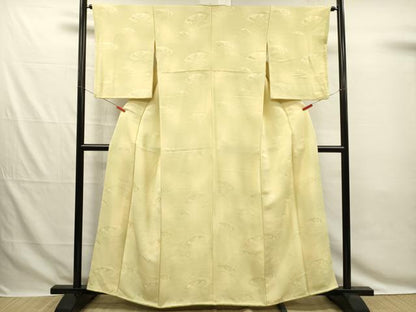 平和屋着物■上質な小紋　扇面花地紋　暈し染め　正絹　逸品　DABG7823ya