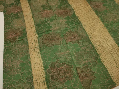 平和屋着物■上質な小紋　牡丹尽くし　間道　正絹　逸品　DABG7824ya