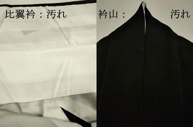 平和屋着物■豪華黒留袖　駒刺繍　飛鶴花松文　宝尽くし　金彩　正絹　逸品　DABG7830ya