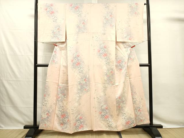 平和屋着物■上質な小紋　草花文　暈し染め　正絹　逸品　DABG7831ya