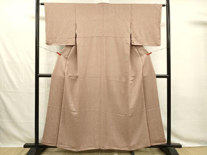 平和屋着物■上質な色無地　箔散らし地紋　焦香色　高島屋扱い　正絹　逸品　DABG7835ya