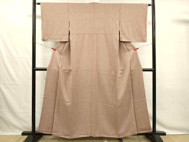 平和屋着物■上質な色無地　箔散らし地紋　焦香色　高島屋扱い　正絹　逸品　DABG7835ya