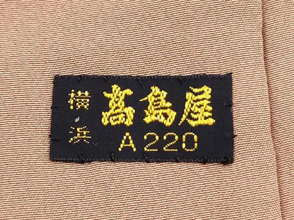 平和屋着物■上質な色無地　箔散らし地紋　焦香色　高島屋扱い　正絹　逸品　DABG7835ya