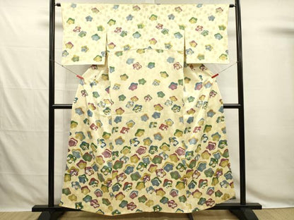 平和屋着物■訪問着　舞花文　正絹　逸品　DABG7842ya