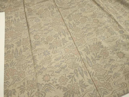 平和屋着物■本場大島紬　7マルキ　風景花文　正絹　逸品　DABG7844ya