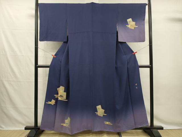 平和屋着物■訪問着　かるた　詩歌　暈し染め　金彩　正絹　逸品　DABG7850ya