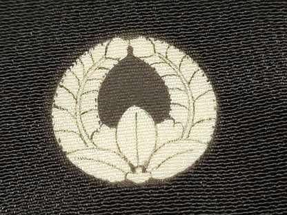 平和屋着物■豪華黒留袖　駒刺繍　扇面飛鶴文　暈し染め　金彩　正絹　逸品　DABG7853ya