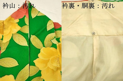 平和屋着物■上質な小紋　草花文　金彩　正絹　逸品　DABG7856ya