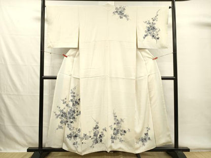 平和屋着物■訪問着　手描き　蔦の葉文　正絹　逸品　DABG7873ya