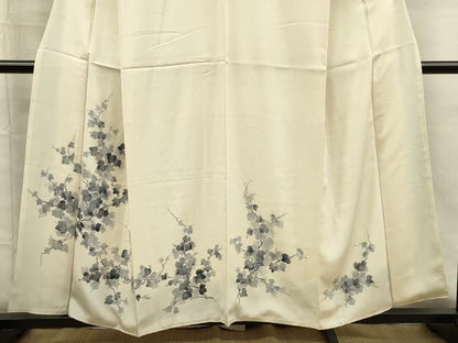 平和屋着物■訪問着　手描き　蔦の葉文　正絹　逸品　DABG7873ya