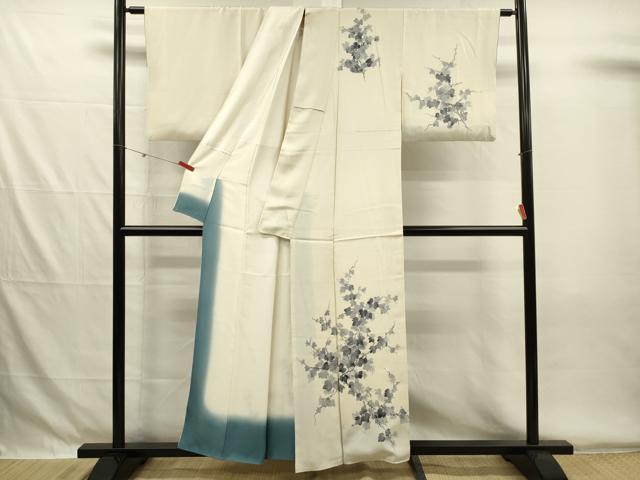 平和屋着物■訪問着　手描き　蔦の葉文　正絹　逸品　DABG7873ya