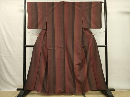 平和屋着物■上質な紬　間道　正絹　逸品　DABG7886ya