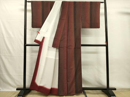 平和屋着物■上質な紬　間道　正絹　逸品　DABG7886ya