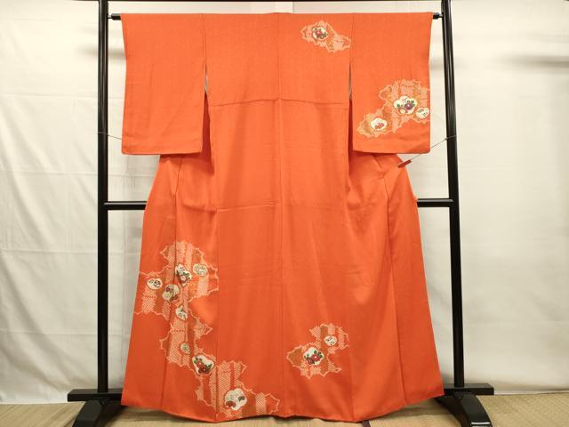 平和屋着物■訪問着　絞り　刺繍　宝尽くし花文　金彩　正絹　逸品　DABG7892ya