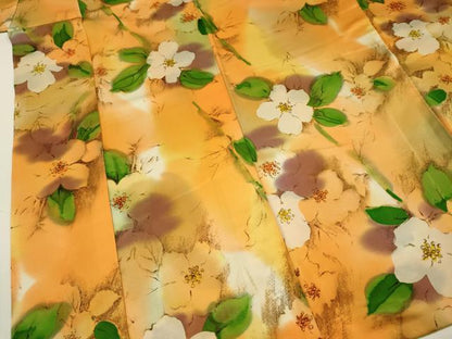 平和屋着物■上質な小紋　草花文　暈し染め　正絹　逸品　DABG7925ya