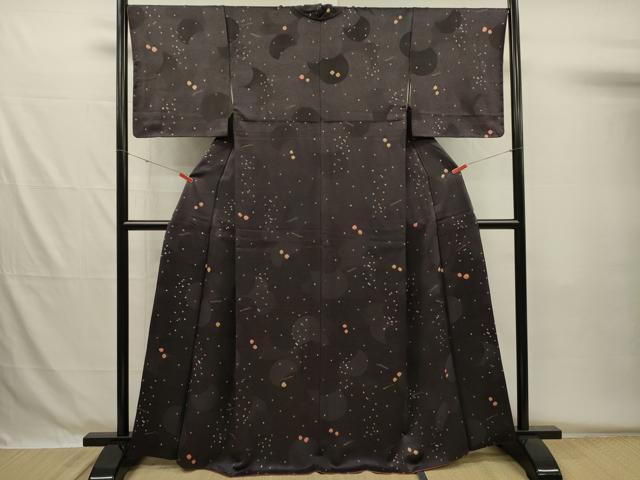 平和屋着物■上質な小紋　絞り　舞花文　松葉散らし　金彩　正絹　逸品　DABG7939ya