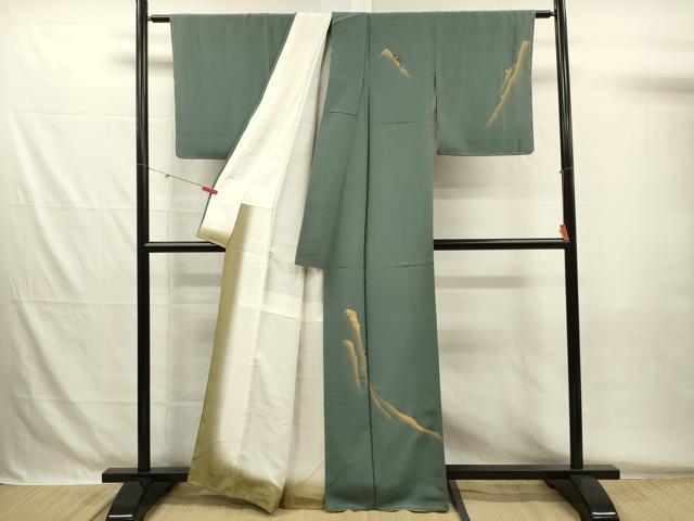 平和屋着物■訪問着　刺繍　風景文　金彩　正絹　逸品　未使用　DABG7945ya