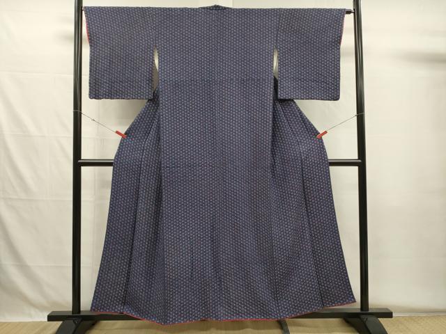 平和屋着物■上質な小紋　総絞り　麻の葉文様　やまと誂製　正絹　逸品　DABG7947ya