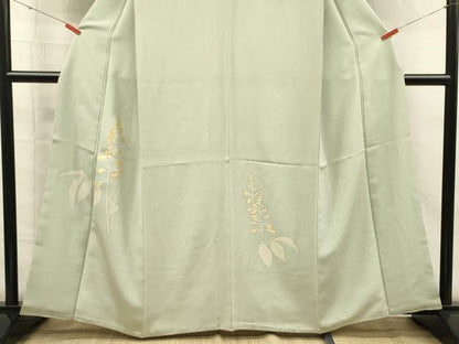 平和屋着物■訪問着　駒刺繍　草花文　正絹　逸品　DABG7955ya