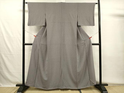 平和屋着物■上質な小紋　麻の葉文様　正絹　逸品　未使用　DABG7979ya