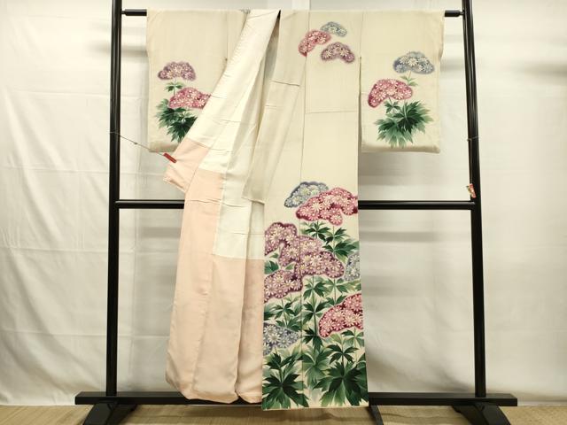 平和屋着物■訪問着　草花文　暈し染め　金彩　正絹　逸品　DABG7990ya