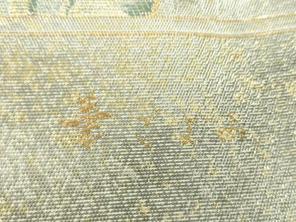 平和屋着物▼西陣　帯匠山下謹製　六通柄袋帯　華ごよみ　紅梅若松文　金銀糸　証紙付き　正絹　逸品　DABG8032ps
