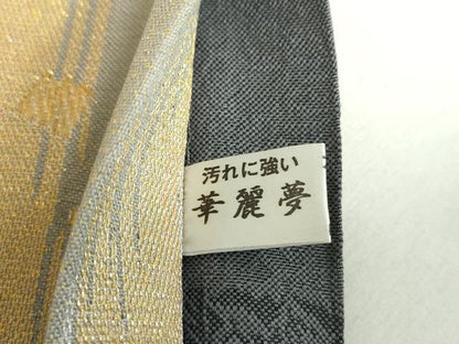 平和屋着物▼六通柄袋帯　霞箔散らし　金銀糸　正絹　逸品　未使用　DABG8043ps