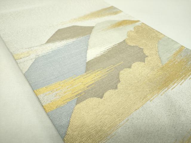 平和屋着物●爪掻き本綴れ　太鼓柄袋帯　雲取り遠山文　金銀糸　正絹　逸品　DABG8048ps