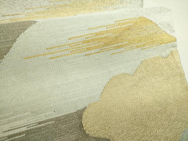 平和屋着物●爪掻き本綴れ　太鼓柄袋帯　雲取り遠山文　金銀糸　正絹　逸品　DABG8048ps