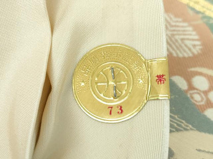 平和屋着物▼西陣　村田織物謹製　六通柄袋帯　唐織　古渡　古裂道長文　金銀糸　証紙付き　正絹　逸品　未使用　DABG8107ps