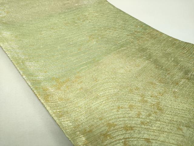 平和屋着物▼両面　六通柄袋帯　流水文　金銀糸　正絹　逸品　DABG8120ps