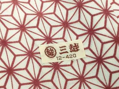 平和屋着物●上質な長襦袢　無双仕立て　麻の葉文様　三越扱い　正絹　逸品　未使用　DABG8207ps