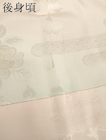 平和屋着物●振袖用長襦袢　袷　霞枝花地紋　暈し染め　正絹　逸品　DABG8210ps