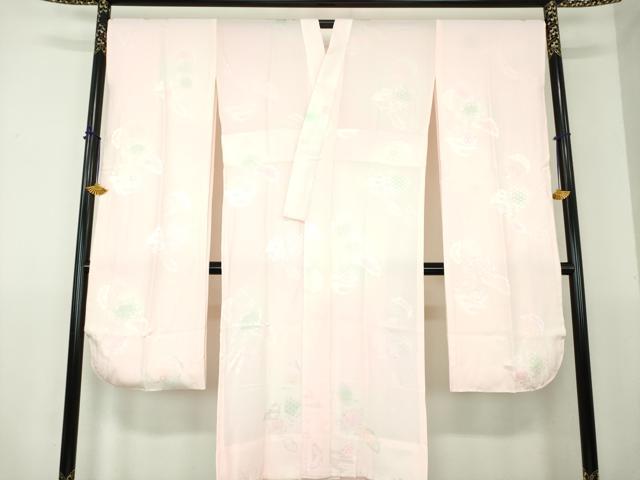 平和屋着物●振袖用長襦袢　無双仕立て　雪輪花地紋　暈し染め　正絹　逸品　未使用　DABG8212ps
