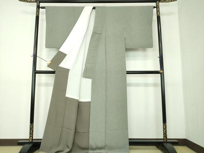平和屋着物●江戸小紋　彫士：住田双光・染士：服部光擴　鮫小紋柄　鬼しぼ縮緬　正絹　逸品　DABG8218ps