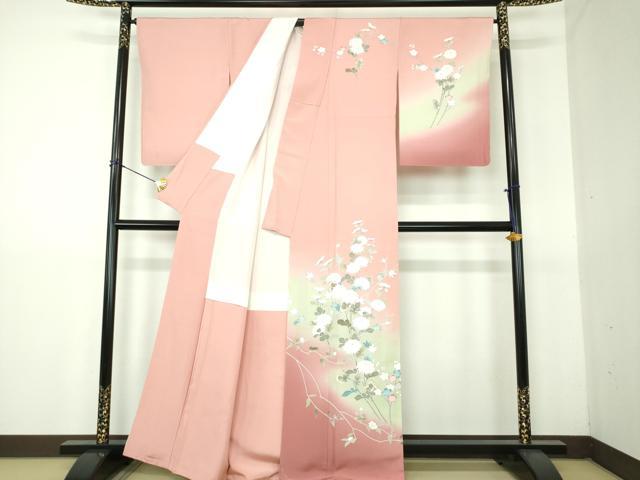 平和屋着物●訪問着　友禅　枝梅　菊楓　暈し染め　正絹　逸品　未使用　DABG8219ps