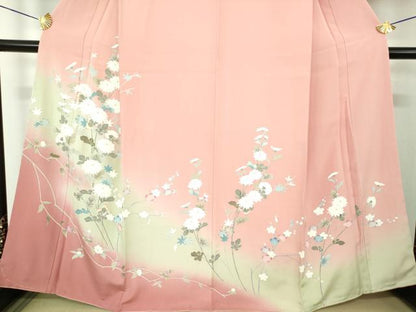 平和屋着物●訪問着　友禅　枝梅　菊楓　暈し染め　正絹　逸品　未使用　DABG8219ps