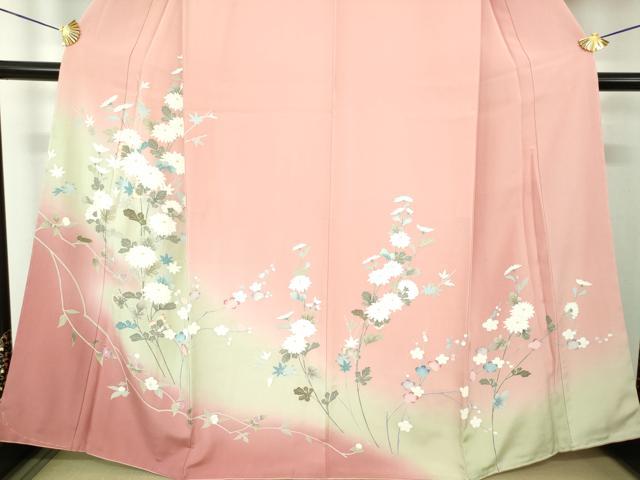 平和屋着物●訪問着　友禅　枝梅　菊楓　暈し染め　正絹　逸品　未使用　DABG8219ps