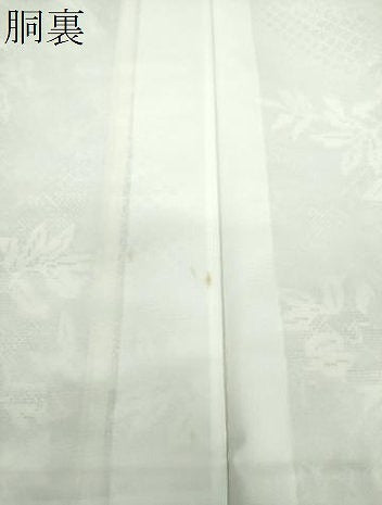 平和屋着物●本場大島紬　白大島　9マルキ　120亀甲　草花文　正絹　逸品　DABG8220ps