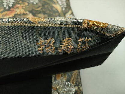 平和屋着物▼六通柄袋帯　琳派八つ橋紋　招寿箔　金銀糸　正絹　逸品　未使用　DABG8223ps