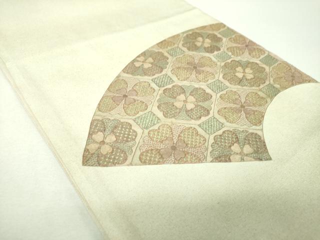 平和屋着物▼中国三大刺繍　スワトウ相良刺繍　汕頭相良刺繍　総刺繍　太鼓柄袋帯　地紙蜀江花文　金彩　正絹　逸品　DABG8226ps