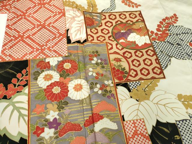 平和屋着物●十日町老舗ブランド　吉澤友禅　吾妻徳穂　振袖　駒刺繍　色紙重ね吉祥花文　金彩　正絹　逸品　DABG8236ps