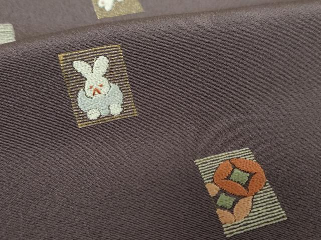 平和屋着物●訪問着　総刺繍　跳兎　片輪車　七宝　金糸　正絹　逸品　DABG8241ps